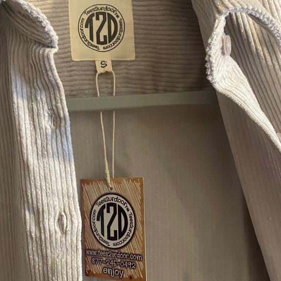 Granola outdoors hippie retro 100% cottonPolo Tan Striped button up Shirt Jacket - Picture 7 of 7